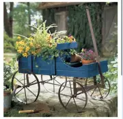 Blue Garden Planter Wagon (col) J8