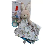 Peter Rabbit Security Blanket Plush Lovey Rattle Crinkle 13" 2 Piece Gift Set