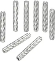 uxcell 30 Pcs Hex Socket Grub Screw, M3x18mm Flat Point Grub Bolt 304 Stainless Steel Head Socket Set Screws for Door Handles Light Fixture Repair