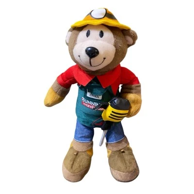 Bunnings Warehouse Brian Plush Bear Toy with Drill Builder Outfit 2023 Rare