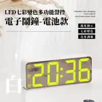 在飛比找momo購物網優惠-【RGB炫彩】LED七彩變色多功能聲控電子鬧鐘-電池款(三檔