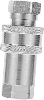 JECOMPRIS Hydraulic Connector Hydraulic Couplers Fittings Hydraulic Hose Couplers Hydraulic Quick Coupler Hydraulic Equipment Couplings Quick Connect Hose Fittings Silver Rubber
