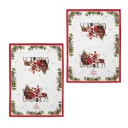 Ashdene Magic of Christmas by Richard Macneil Set of 2 Cotton Kitchen Towels 50 x 70 cm