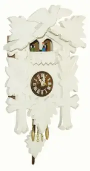 Kuckulino Black Forest Clock with quartz movement and cuc.. TU 2018 PQ weiss NEW