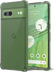 Svanove for Google Pixel 7 Phone Case Clear, Transparent Thin Slim Flexible TPU Cute Cover Aesthetic Design, Soft Silicone for Women Girl, Non-Yellowing Protective Bumper, Clear Green