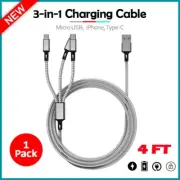 B2G1 3-in-1 Multi Charger USB Charging Cord for Samsung Galaxy Z Flip6 / Z Fold6