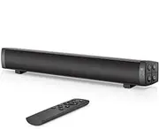 PC Soundbar, Wired and Wireless Computer Speaker Home Theater Stereo Sound Bar for PC, Desktop, Laptop, Tablet, Smartphone [RCA, AUX], Black