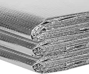 MYFAMIREA Double Reflective Insulation Roll 47IN x 15FT Bubble Aluminum Foil Sheet Thermal Insulation for Summer Heat, 3MM Insulated Radiant Barrier Wrap with 120P Tapes for RV, Window