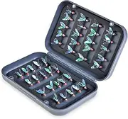 Fly Fishing Lures,Fly Fishing Flies Assortment | Realistic Flies for Fishing, 40 Pieces Fly Assortment Kit with Fly Box for Trout Fishing, Sharp Bait