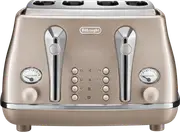 DeLonghi Icona Metallics 4 Slice Toaster Beige