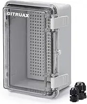 GITRUAX Waterproof Electrical Enclosure Box 5.9''x3.9''x2.8''T Outdoor Junction Plastic ABS and Transparent lid of The Project Box-Grey 5.9''x3.9''x2.8''ST (SU151007)