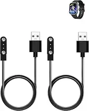 （2 Pack） Charging Cable for Teslahero Kids Fitness Watch,Magnetic USB Charging Cable Replacement Charger Compatible,Black.