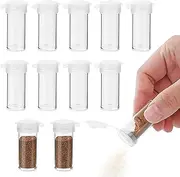 Pack of 12 Small Salt and Pepper Shakers, Mini Salt Shaker with Lid, Travel Spice Shaker, Portable Salt and Pepper Mill, Small for On The Go Camping Kitchen BBQ, 6 g