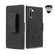 For Samsung Galaxy Note 10 Protective Holster Case + Glass Belt Clip Kickstand