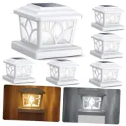 SIEDiNLAR Solar Post Cap Lights Outdoor 4 Modes 40 LEDs Aluminum 6 Pack White