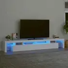 vidaXL TV Cabinet with LED Lights White 260x36.5x40 cm 2BB