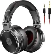 OneOdio Adapter-free Closed-Back DJ Studio Headphones for Monitoring and Mixing, Protein Leather Earcups, Noise Isolation, 90° Rotatable Housing, Portable Over Ear Stereo Headphones (Upgraded Version)