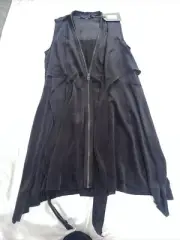 Allsaints Jayda Silk Little Black Dress Size X Small