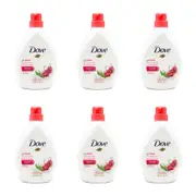 6x Dove 550ml Body Wash Bath Soap Go Fresh Revive Pomegranate/Lemon Verbena