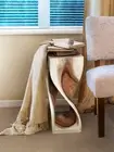 Twist stool side table Acacia wood Side Table/Corner Table Bar stool-76cm