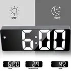 Innovative Desktop LED Display Digital Alarm Clock W/ Mirror For Home Bedroom♡