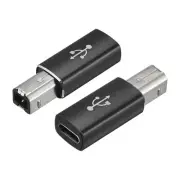USB C Female to MIDI Convert Adapter, Type-C to USB B Adapter Black