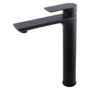 Bathroom Tall Basin Mixer Tap Above Counter Top Black Round WaterMarked & WELS
