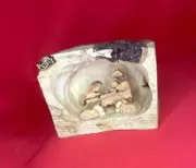 UNIQUE Natural Olive Tree Trunk Nativity Scene from The Holy land, Hand Carved.