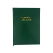 2025-2026 Financial Year Diary OzCorp A4 Day to Page Green FD58