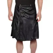 Leather Kilts For Men With Button Closer Made With Pure Leather