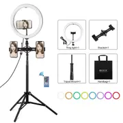 11.8 Rgbw Led Ring Light Kit with Mount Dual Phone Brackets and Remote Control