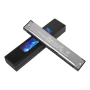 C Tone 24-Hole Tremolo Harmonica for Beginners - Woodwind Instrument Gift