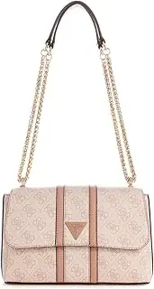 [GUESS] Womens Noreen Convertible Xbody Flap Crossbody Bag, Dusty Rose Logo, One Size, Crossbody Bag