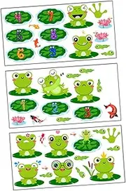 WOONEKY 1 Set Frog Jump Game Sticker Nursery Wall Decals Cartoon Floor Stickers Household Floor Stickers Game Playing Stickers Removable Decals Self-Adhesive Stickers Decorative Decal