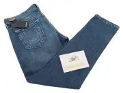 True Religion Geno SN No Flap Men's Size 38 Relaxed Slim Dark Wash Jeans 106374