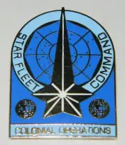 Star Trek Classic TV Star Fleet Command Colonial Ops Badge Metal Enamel Pin 1986