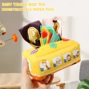 Baby Tissue Box Toy Sensory Crinkle Tissue Box Magic Tissue Box for-·