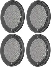 CHICAMPERA 4Pcs Car Speaker Mesh Cover Black Protective Circle Grille Guard for Enhanced Aesthetic and Speaker Shielding Easy Installation Durable Design