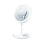 Illuminated 5X Vanity and Cosmetics Mirror, Touch Sensor 13.8"L x 7.3"W