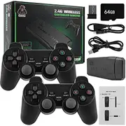 Wireless Retro Game Console 4K High Definition HDMI Output 10000+ Games 9 Classic Emulators Dual 24G Controllers 64G TV Gaming System Nostalgic Entertainment