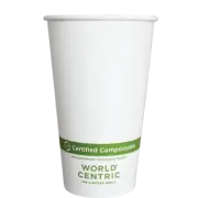 World Centric's 16 oz Hot Cups - Paper - FSC Mix - - Case of 1000