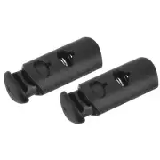 20pcs Plastic Cord Lock End Spring Stop Toggle Stopper 2.8" Single Hole Fastener