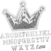 SHINEOFI 28pcs Iron Letter Patches for DIY Clothing Repair and Decoration Embroidered Applique Patches for Mending and Personalizing Apparel