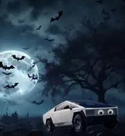 Tesla Cybertruck Halloween Magnetic Googly Eyes Decoration (2pcs)