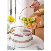Fruit Plate Household Party Transparent Box Dust-proof Compartment Fruit Plate