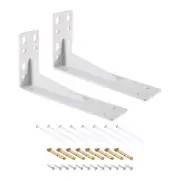 Shelf Brackets, 2Pcs 100x195mm Cold Rolled Steel Floating Shelves Bracket(White)