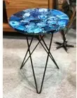 15" Agate Side Table Top Natural stones Work Handmade Decor