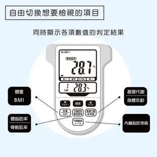 OMRON 歐姆龍四點式體重體脂計 HBF-371(兩色可選) 銀色