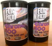 Flic Film Chrome 100 (Kodak Ektachrome 100D) 2-PACK FRESH Color Slide 35mm film