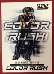 2018 Score Football DESHAUN WATSON Color Rush Insert No. 3 Texans